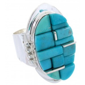 Sterling Silver Turquoise Jewelry Ring Size 6-1/4 FX93614