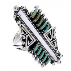 Sterling Silver Turquoise Needlepoint Southwest Ring Size 5 BW67925