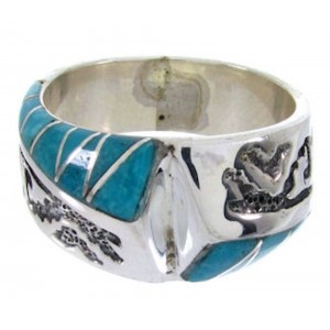 Turquoise Inlay Southwest Jewelry Ring Size 8-1/4 BW68396 