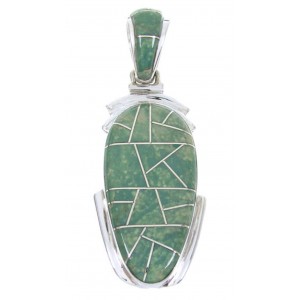 Sterling Silver Southwest Jewelry Turquoise Inlay Pendant MW67715