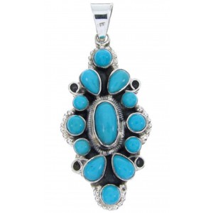 Turquoise And Sterling Silver Jewelry Slide Pendant BW69952