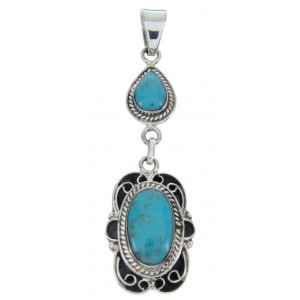 Turquoise Genuine Sterling Silver Pendant BW69988 