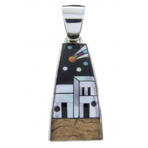 Native American Design Silver Multicolor Jewelry Pendant YS70090 