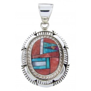 Red Oyster Shell Turquoise Multicolor Jewelry Silver Pendant AW70032 