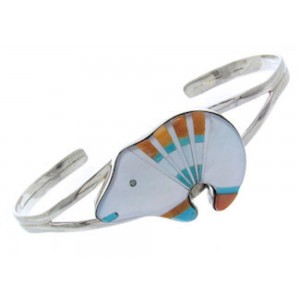 Multicolor Genuine Sterling Silver Bear Bracelet BW69997