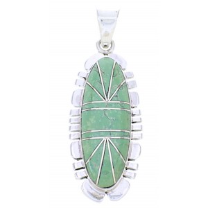 Turquoise Inlay Jewelry Sterling Silver Pendant BW71007