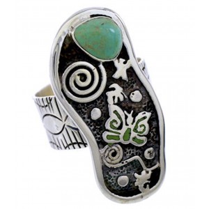 Turquoise Butterfly Southwestern Jewelry Ring Size 6-1/4 BW71189