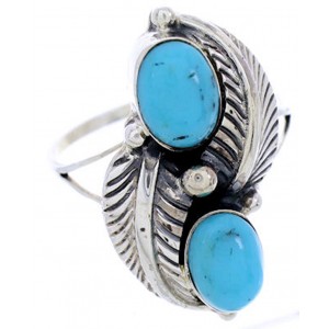 Sterling Silver Southwest Turquoise Jewelry Ring Size 6-1/4 AW71947