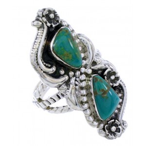 Sterling Silver Turquoise Southwestern Ring Size 5-1/2 PS72084