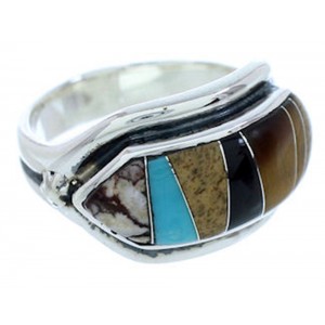 Multicolor Jewelry Sterling Silver Southwest Ring Size 6-1/2 YS72503