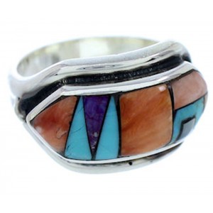 Sterling Silver And Multicolor Ring Size 5-1/2 YS72537