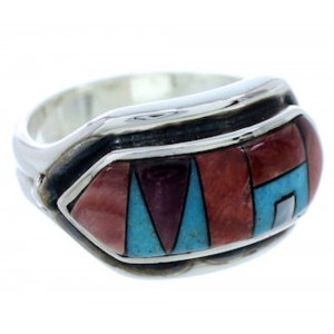 Sterling Silver Multicolor Southwest Jewelry Ring Size 7-1/4 YS72553