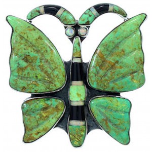 Multicolor Silver Butterfly Large Statement Ring Size 7-3/4 YS72608