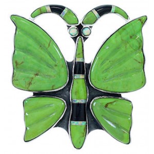 Multicolor Southwest Butterfly Large Statement Ring Size 6-3/4 YS72626