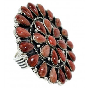 Large Statement Red Oyster Shell Southwest Ring Size 9-3/4 BW72981