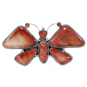 Large Statement Red Oyster Shell Butterfly Ring Size 8 PS72880