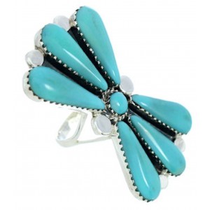 Southwest Jewelry Turquoise Large Statement Ring Size 5-3/4 BW74460