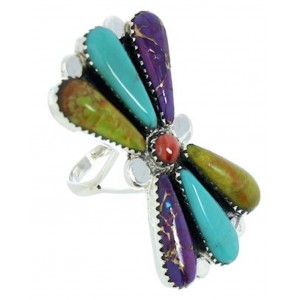 Multicolor Large Statement Piece Jewelry Ring Size 5-1/2 BW74471 