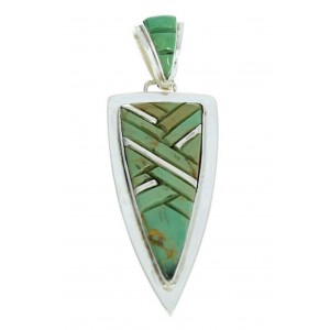 Sterling Silver Jewelry Southwestern Turquoise Pendant AX23372