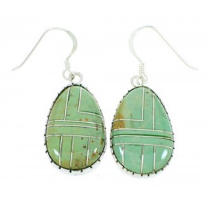 Southwestern Jewelry Turquoise Inlay Hook Dangle Earrings BW74306 