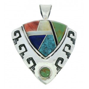 Silver Jewelry Multicolor Southwest Pendant GS75906