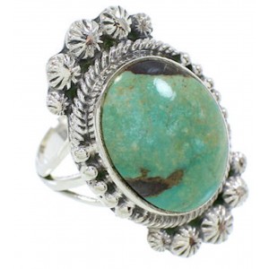 Authentic Sterling Silver Turquoise Southwest Ring Size 4-1/2 WX35403