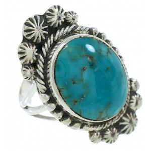 Genuine Sterling Silver Turquoise Southwest Ring Size 5-1/4 WX35421
