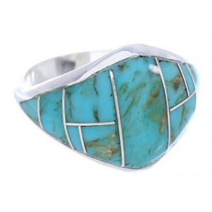 Silver Turquoise Ring Size 6-3/4 GS74057 