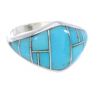 Turquoise And Silver Ring Size 5-3/4 GS74072