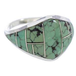 Jewelry Turquoise Southwest Sterling Silver Ring Size 7-1/4 GS74170