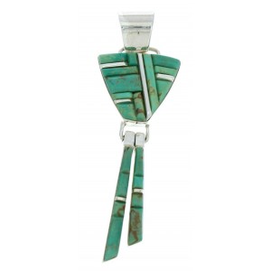 Southwestern Turquoise Inlay Jewelry Slide Pendant BW76108