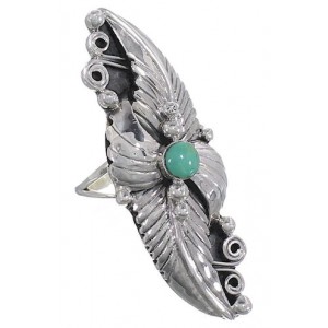 Southwest Sterling Silver Turquoise Ring Size 5-1/4 UX31865