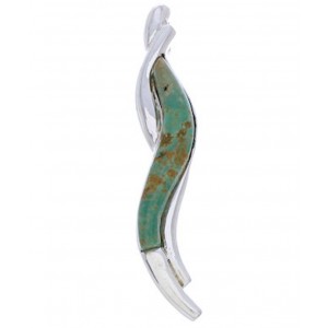 Southwest Turquoise Sterling Silver Jewelry Slide Pendant BW75094