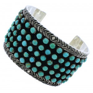 Turquoise And Sterling Silver Southwestern Bracelet Jewelry PX27489