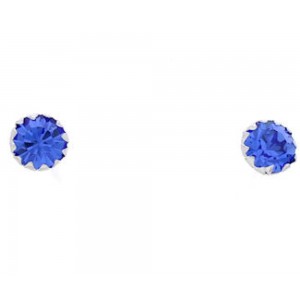 Sapphire Sterling Silver September Birthstone Post Earrings NX88586