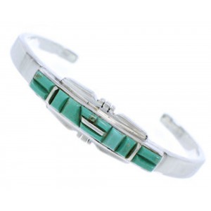 Turquoise Inlay Southwestern Cuff Bracelet Jewelry EX27755