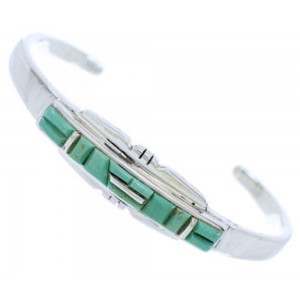 Southwestern Turquoise Inlay Cuff Bracelet Jewelry EX27757