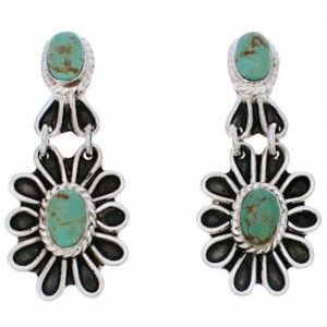 Southwest Turquoise Flower Jewelry Earrings MW75953