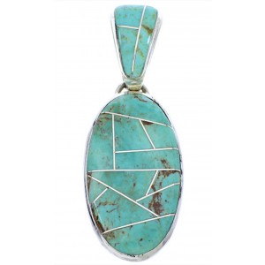 Turquoise Jewelry Sterling Silver Pendant GS75684