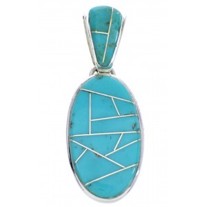 Southwest Jewelry Turquoise Sterling Silver Pendant GS75687 