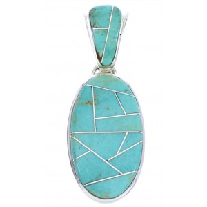 Southwest Silver Jewelry Turquoise Pendant GS75688