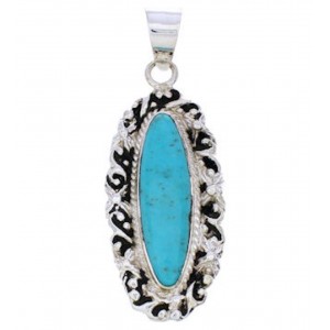 Turquoise Sterling Silver Southwestern Pendant EX29026