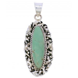 Genuine Sterling Silver Turquoise Jewelry Pendant EX29030