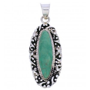 Southwestern Sterling Silver Turquoise Pendant EX29042