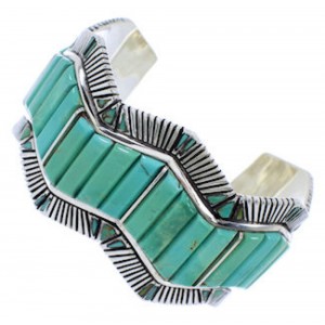Turquoise Sterling Silver Cuff Bracelet Jewelry GS76323