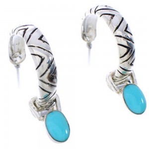 Turquoise Interchangeable Hoop Earrings Southwest Jewelry JX23052