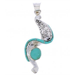 Turquoise Genuine Sterling Silver Pendant Jewelry EX28455