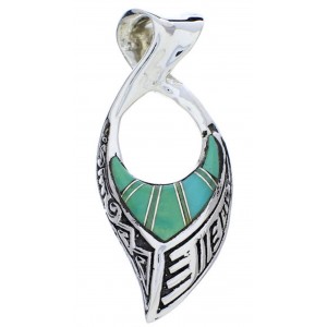 Turquoise Reversible Native American Pueblo Design Pendant PX30198