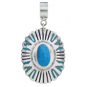 Turquoise Genuine Sterling Silver Jewelry Southwest Pendant PX30382