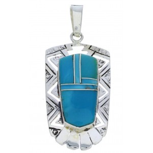 Turquoise Jewelry And Silver Southwestern Pendant PX30161